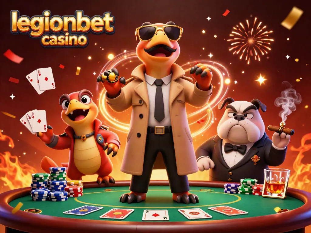 Experience the thrill of legionbet casino with raptors hilariously attempting VIP entrance.