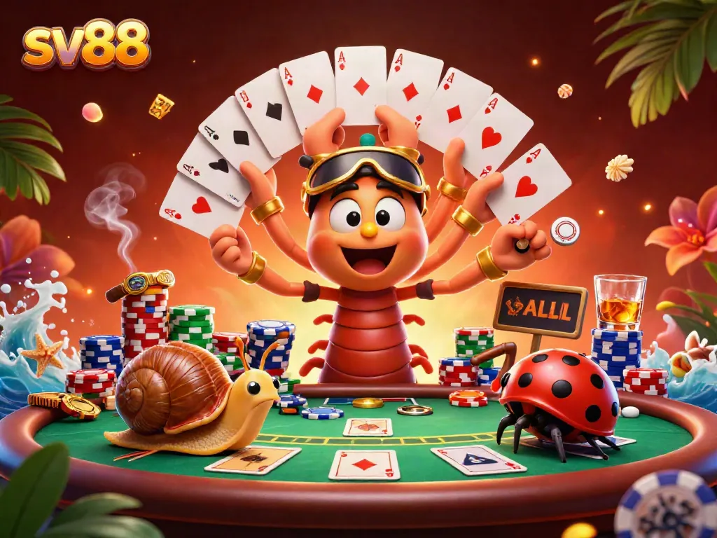 Experience excitement with sv88's vibrant casino scene featuring dynamic dealers and colorful chips.