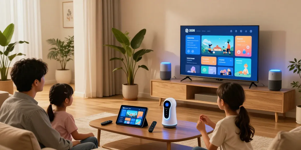 Engaging family scene demonstrating the best smart home gadgets 2026 in a modern living room setting.