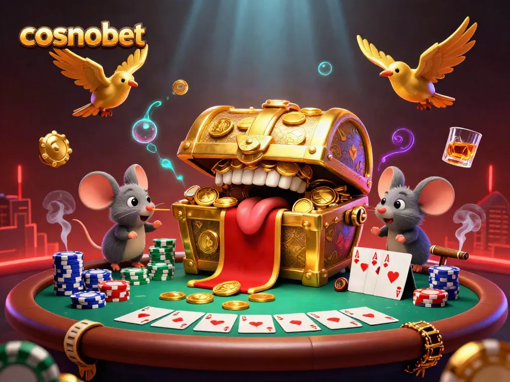 Engage in thrilling casino action at cosmobet with golden treasure and poker excitement.