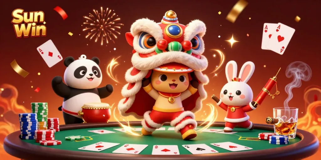 Experience thrilling gameplay with Sun Win as colorful characters and casino elements come alive.